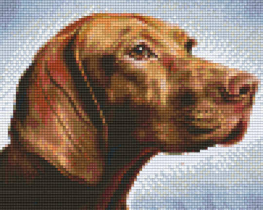 Brown Dog Four [4] Baseplate PixelHobby Mini-mosaic Art Kit